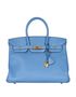 Hermès Birkin 35, &pound;9,000, Handbags, Blue, Leather, Front view